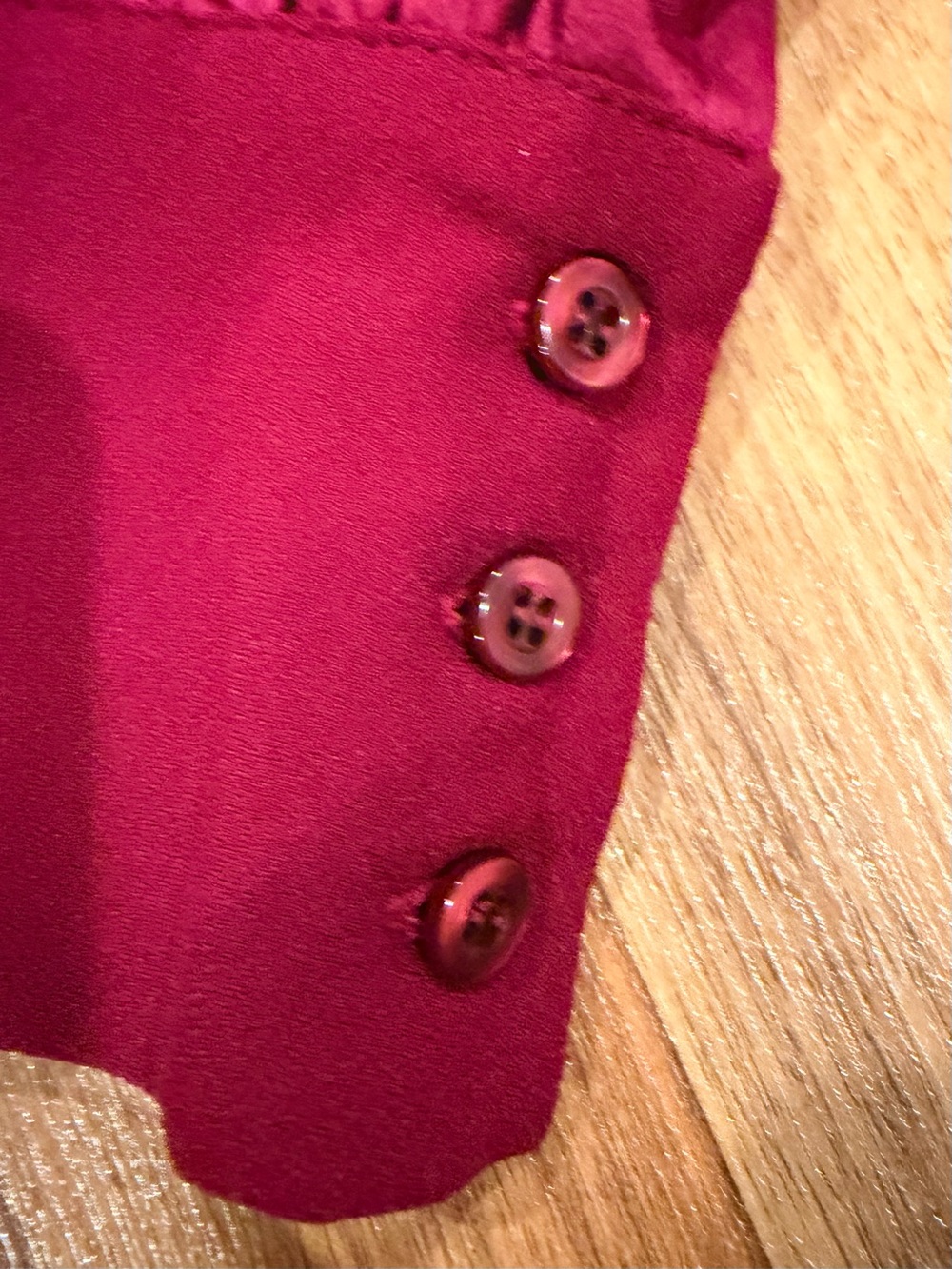 Crewneck Long-Sleeve Mini Dress in Magenta with Belt - Picture 5 of 12
